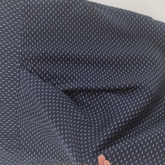 Jachs Girlfriend button down medium navy white print short sleeve front pockets - Picture 7 of 8